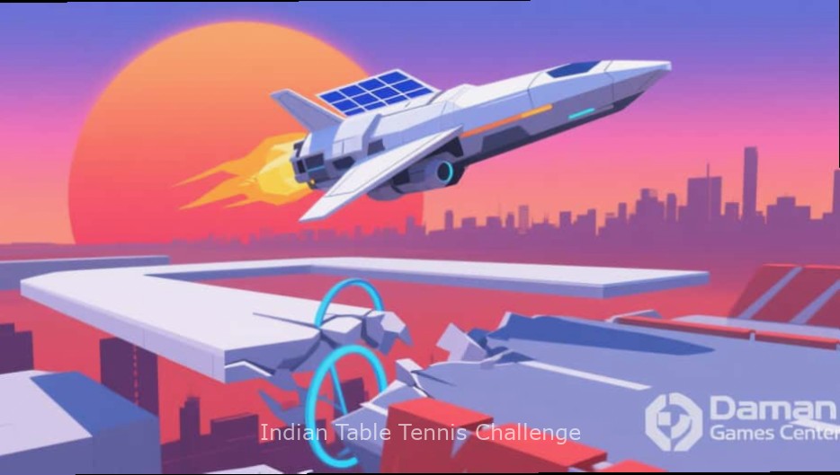 Indian Table Tennis Challenge - Controls Demo Indian Table Tennis Challenge gameplay showing touch controls and ball trajectory